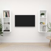 Decoways - Tv-wandmeubelen 2 stuks spaanplaat wit