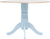 Decoways - Eettafel 106 cm massief rubberwood grijs en bruin