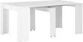 Decoways - Eettafel verlengbaar 175x90x75 cm hoogglans wit