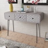 Decoways - Wandtafel met 3 lades grijs