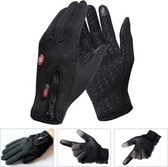 Winter Handschoenen | Touch Tip Gloves | Touchscreen | Winddicht | Heerlijk Warme Tech Fleece Voering | Winterhandschoenen | Voor Dames en Heren | Maat S | Zwart