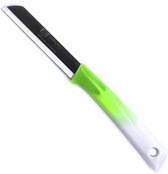 Solingen Schilmesje - RVS Glad - 19 cm met "Blade Cover" - Bi-Color Groen met Wit