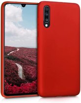 Siliconen Backcover Hoesje Samsung Galaxy A70 Rood - Telefoonhoesje - Smartphonehoesje - Zonder Screen Protector