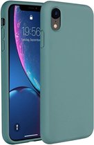 Siliconen Backcover Hoesje iPhone XR Groen - Telefoonhoesje - Smartphonehoesje - Zonder Screen Protector