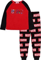 Rood-zwarte warme pyjama voor jongens MARVEL / 9-10 jaar 140 cm