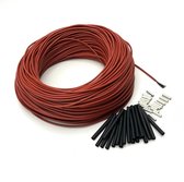 Kytecs® Warmtekabel 100 Meter - Infrarood Verwarmingskabel - Vorst Bescherming - Grondverwarming - Waterleidingen - Vloerkabel - 12K 33 Ohm