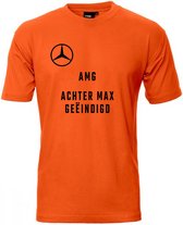 AMG Achter Max Geeindigd t-shirt | oranje | hamilton | f1 | formule 1 | wereldkampioen | max | unisex