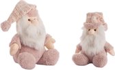 Luxuryliving - Knuffel - Roze Kerstman - 28 cm