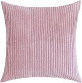 Kussenhoes 45x45 cm - Gerookt Roze - Kussenhoesje - Kussen Hoes - Woonkamer - Decoratie - Bank - Corduroy