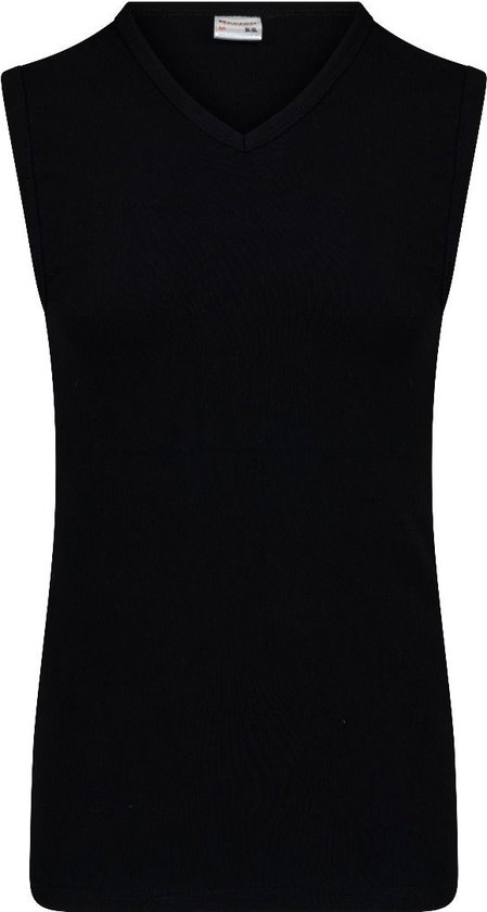 Beeren Heren mouwloos Shirt - V-hals - Zwart - maat L