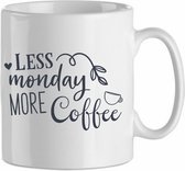 Mok 'Less Monday, more coffee' | Coffee| Koffie| Kadootje voor hem| Kadootje voor haar
