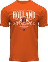Fox Originals Holland Superior T-shirt Heren & Dames Katoen Oranje Maat S