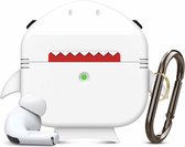 Haai Case Cover Voor Geschikt voor Apple Airpods Pro - Siliconen Wit