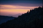 Walljar - Sunset Mountains - Muurdecoratie - Poster