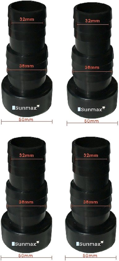 50mm Colle réducteur 38/32 mm tuyau (4 Pièces) Intex Bestway Piscine Pvc