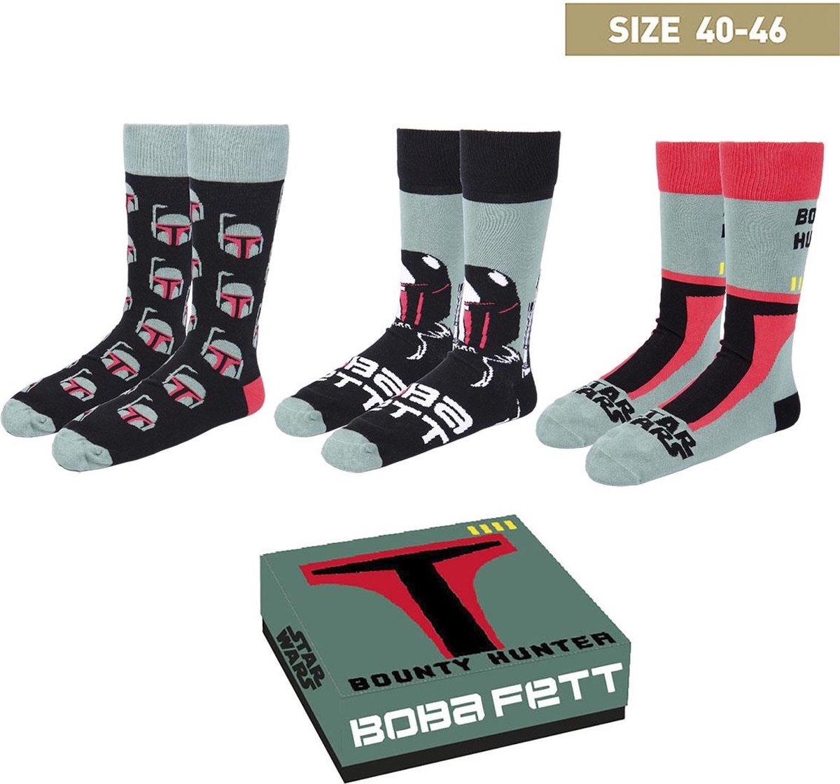 Star Wars Boba Fett Geschenkdoos Sokken - Maat 40-46