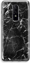 Case Company® - OnePlus 6 hoesje - Zwart Marmer 2 - Soft Case / Cover - Bescherming aan alle Kanten - Zijkanten Transparant - Bescherming Over de Schermrand - Back Cover