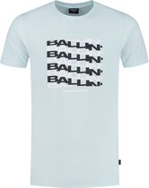 Ballin Amsterdam -  Heren Slim Fit   T-shirt  - Blauw - Maat L