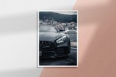 Poster Mercedes AMG GT #1  - 70x100cm - Premium Museumkwaliteit - Uit Eigen Studio HYPED.®