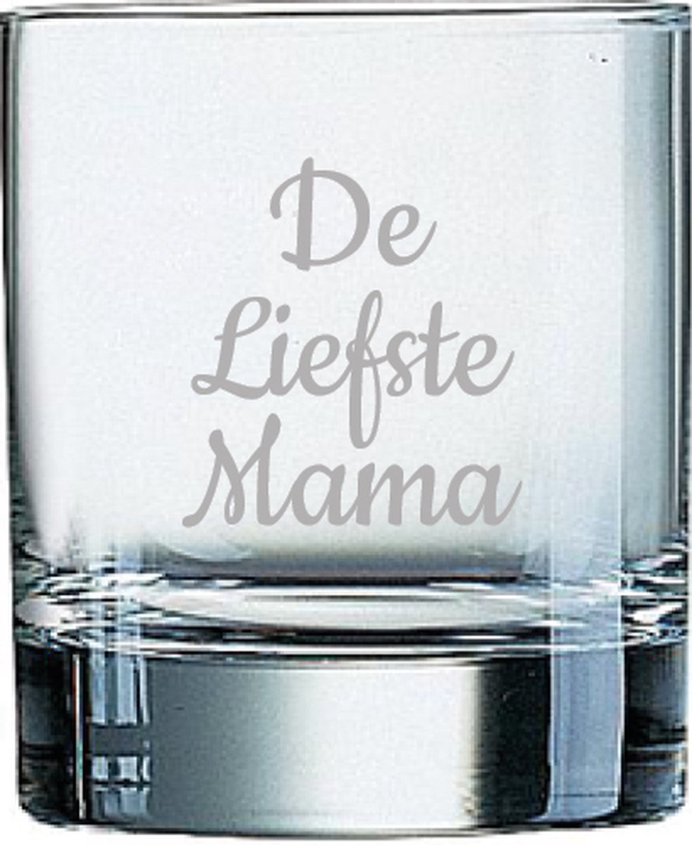 Gegraveerde Whiskeyglas 20cl De Liefste Mama