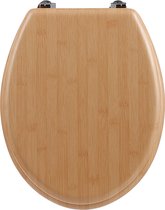 Made4Home® Toiletbril hout met Deksel - MDF - Bamboe effect - Bruin