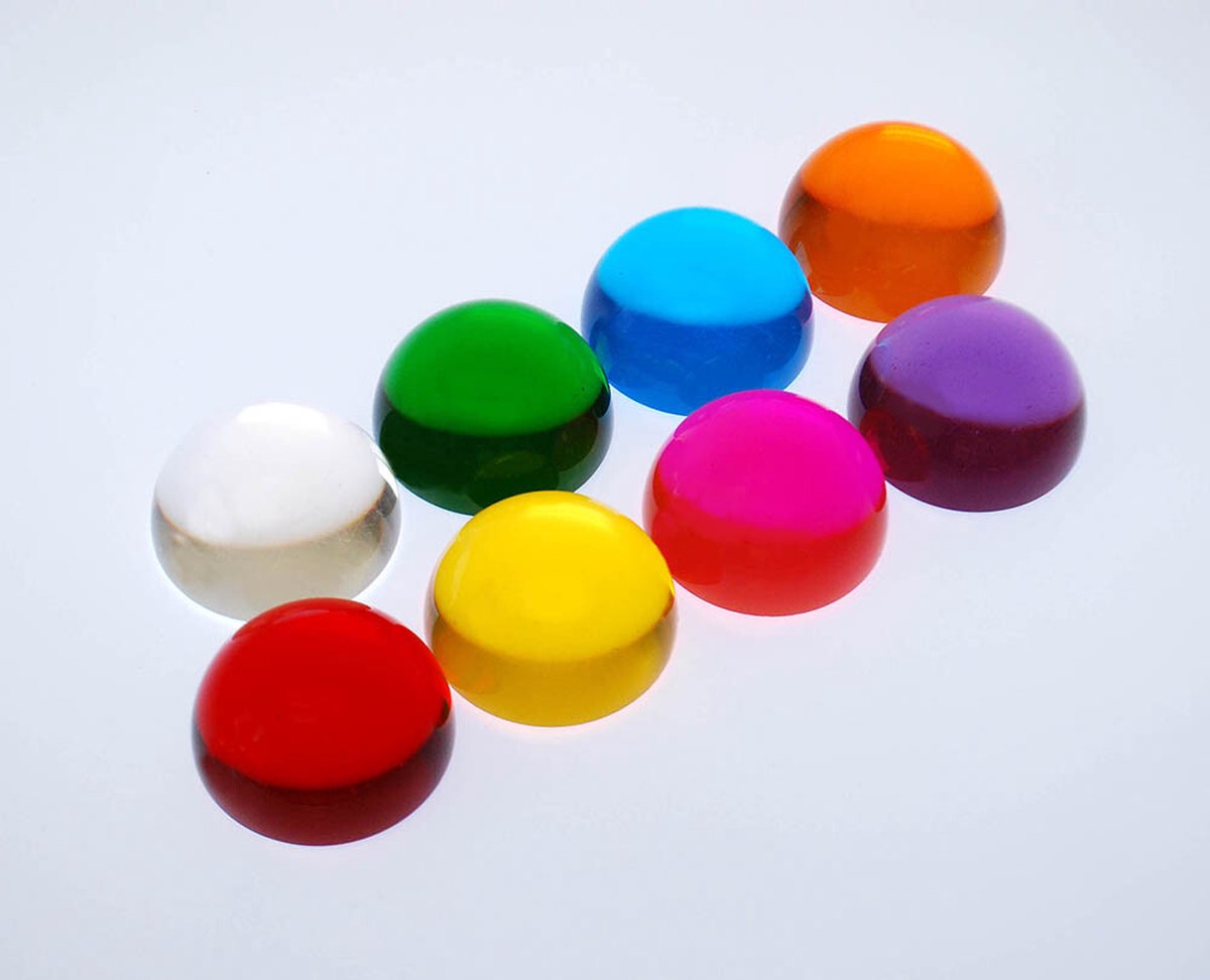 Transparante Sensorische Halve Bollen – Set van 8 | Educatief Licht- & Kleurenspeelgoed voor Kinderen | Kleurenmenging & Vergroting | Geschikt voor Lichtpanelen