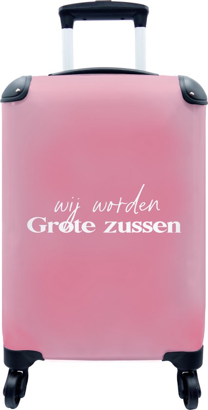 MuchoWow Koffer met tekst - Geluk zit in het zonnetje - Handbagage - Trolley