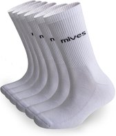 6 X Mives® tennis & fitness sokken DAMES 40-45  - 6 paar-wit