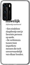 Geschikt voor Huawei P40 hoesje - Spreuken - Trouwen - 'Huwelijk' - Quotes - Siliconen Telefoonhoesje