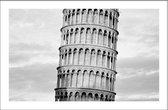 Walljar - Italië - Tower of Pisa - Muurdecoratie - Poster met lijst