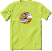 Fishing - Vissen T-Shirt | Grappig Verjaardag Vis Hobby Cadeau Shirt | Dames - Heren - Unisex | Tshirt Hengelsport Kleding Kado - Groen - L