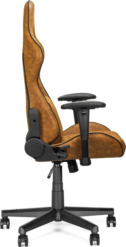 Ranqer Felix Office – Bureaustoel – Ergonomisch – Verstelbaar – PU Leer – Bruin / Tan