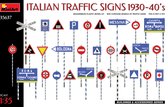 1:35 MiniArt 35637 Italian Traffic Signs 1930-40s Plastic kit