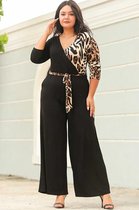 HASVEL-Jumpsuit met Leopard print -maat 44