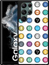 Galaxy S22 Ultra Hardcase hoesje Cryptocurrency - Designed by Cazy