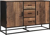 Dressoir Noah 150x40x90 cm mangohout en metaal