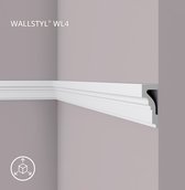 Wandlijst NMC WL4 WALLSTYL Noel Marquet Sierlijst Plafondlijst Lijstwerk tijdeloos klassieke stijl wit 2 m