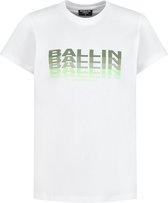 Ballin Amsterdam -  Jongens Slim Fit   T-shirt  - Wit - Maat 176