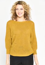 LOLALIZA Lurex trui - Oker - Maat S/M