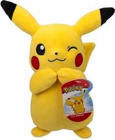 Pikachu Wink - Pokémon Pluche Knuffel 23 cm | Pokemon Plush Toy | Speelgoed knuffeldier knuffelpop voor kinderen jongens meisjes | Best friend of Charizard, Bulbasaur, Eevee, Squirtle, Charma