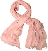VanPalmen dunne sjaal roze - modal/kasjmier/zijde - topkwaliteit - Italiaans maatwerk