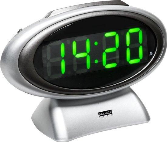 Balance Time High Standard wekker - Wekker op een standaard - Groen display