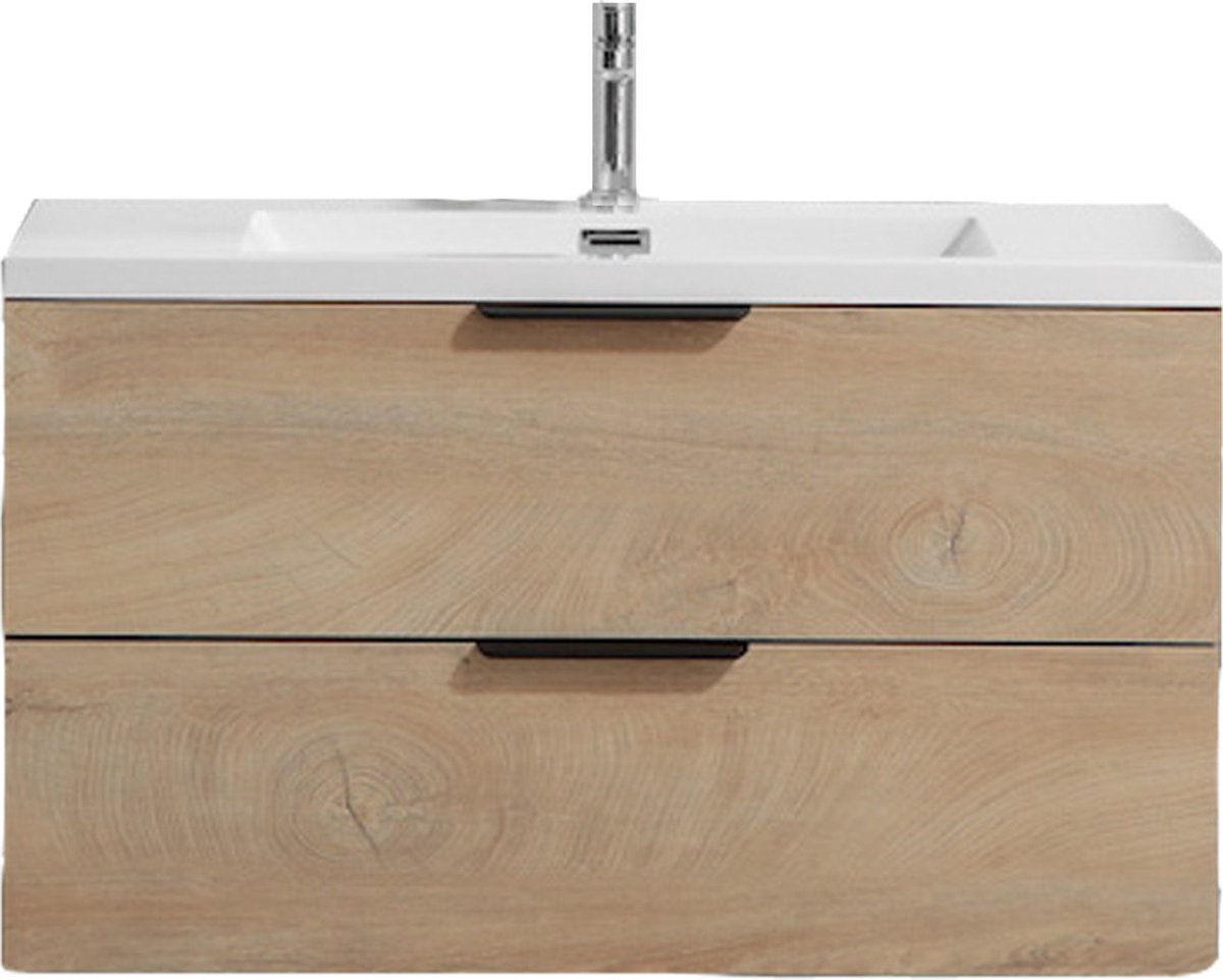 Badkamermeubel Essence 90cm breed licht bruin