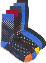 JACK & JONES  JACSLATE DOT SOCK 5-PACK Heren Sokken  - Maat ONE SIZE