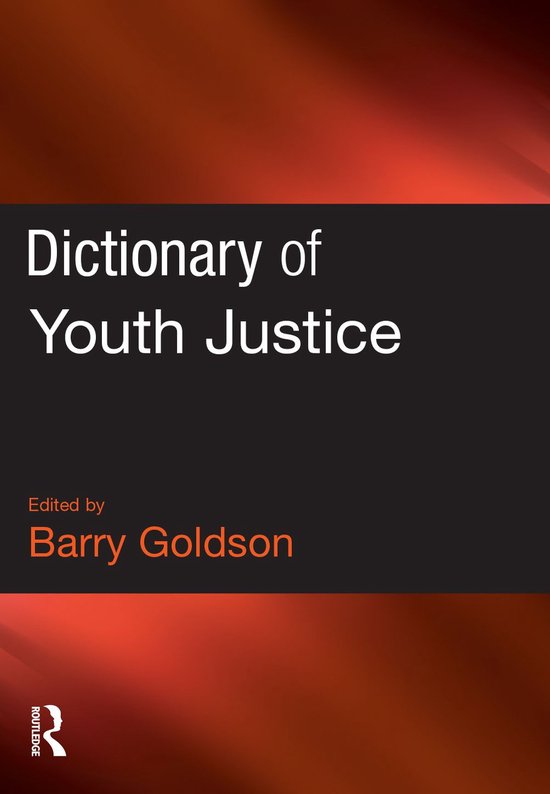 Dictionary of Youth Justice - cover