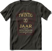 20 Jaar Legendarisch Gerijpt T-Shirt | Bordeauxrood - Ivoor | Grappig Verjaardag Cadeau | Dames - Heren | - Donker Grijs - XXL