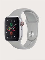 Grijs Siliconen Apple Watch Bandje - Grijs - 42/44/45 mm - Series 1 2 3 4 5 6 SE 7 - Geschikt voor Apple Watch