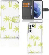 Magnet Case Geschikt voor Samsung Galaxy S22 Telefoonhoesje Palmtrees