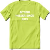 BTC Holder Since 2014- Crypto T-Shirt Kleding Cadeau | Dames / Heren / Unisex | Bitcoin / Ethereum shirt | Grappig Verjaardag kado | BTC Tshirt Met Print | - Groen - M