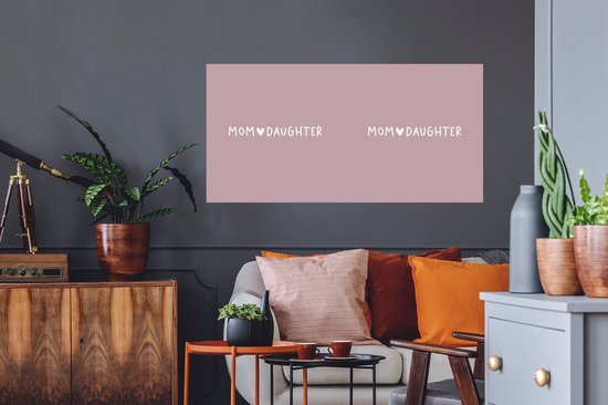 Stickers muraux - Film autocollant - Cadeau - Mère - Fille - Rose - Mom - Fille - Proverbes - Citations - 120x60 cm - Film adhésif - Stickers muraux muraux Chambre d'enfant - Papier peint autocollant - Papier peint autocollant - Film autocollant